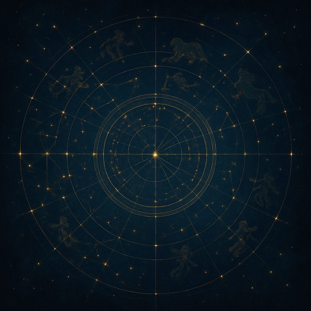 Constellary Ordo – glowing star map and constellations